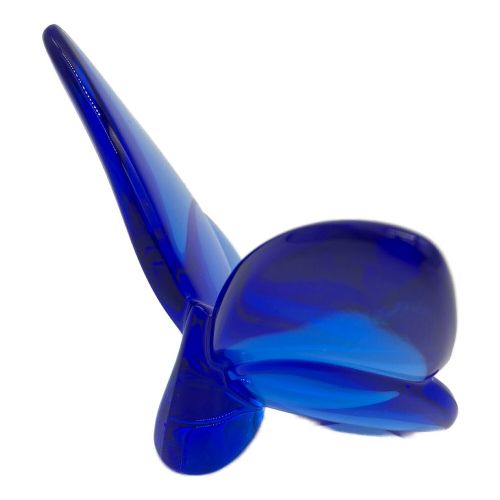 Baccarat (バカラ) ガラスオブジェ ラッキーバタフライ ブルー 未使用品