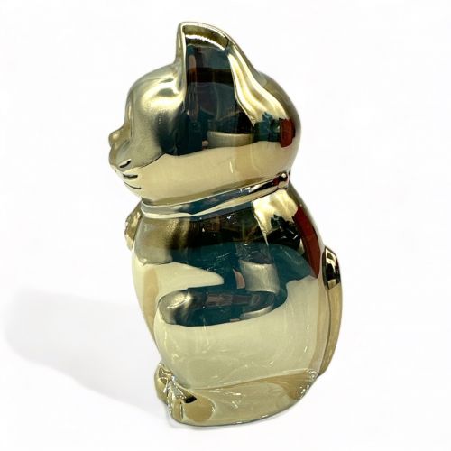 Baccarat バカラ ガラスオブジェ ゴールド 招き猫 ラッキーキャット 2612997