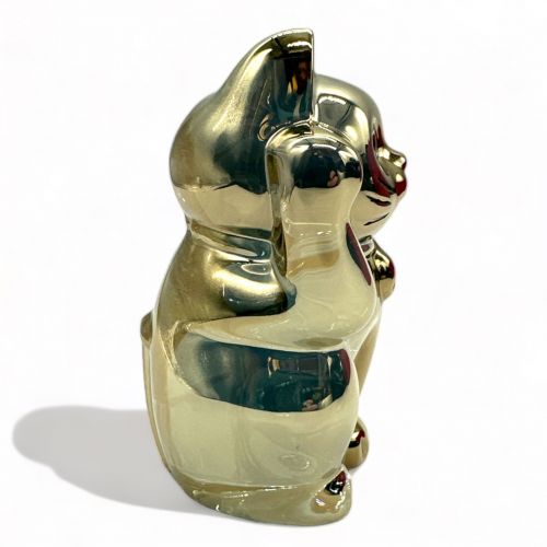 Baccarat バカラ ガラスオブジェ ゴールド 招き猫 ラッキーキャット 2612997