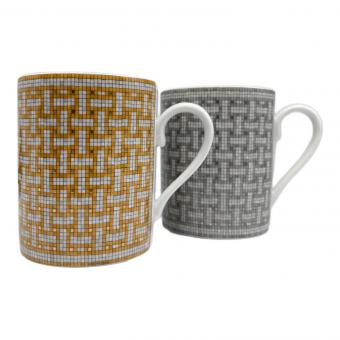 HERMES (エルメス) マグカップ 未使用品 モザイクヴァンキャトル H24 @ モザイク24 2Pセット