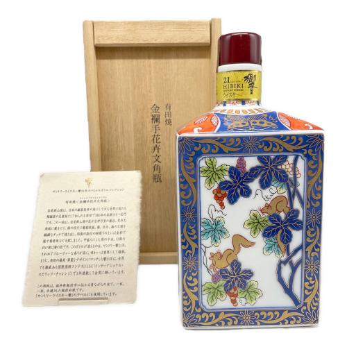 響 (サントリー（SUNTORY）) ジャパニーズウィスキー スペシャルボトルコレクション 600ml 木箱 21年 有田焼（金襴手花卉文角瓶） 未開封
