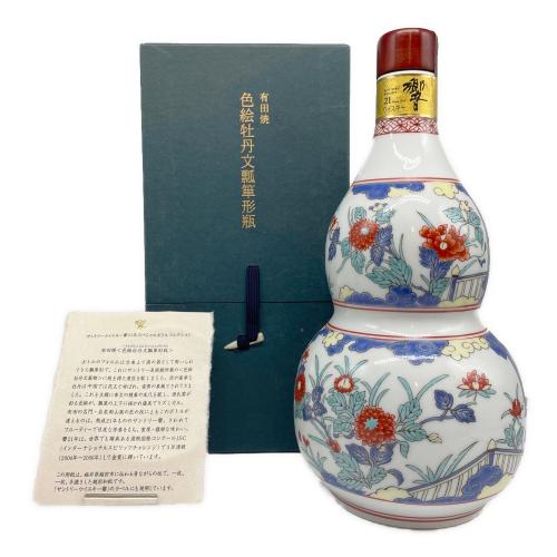 響 (サントリー（SUNTORY）) ジャパニーズウィスキー スぺシャルボトルコレクション  @ Π 600ml 箱付 21年 有田焼（色絵網目牡丹蝶文瓢形瓶） 未開封