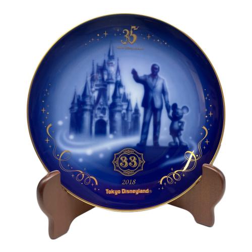 Disney RESORT (ディズニーリゾート) 記念皿 クラブ33記念プレート 台座付 2018年 @