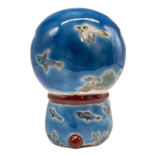 九谷焼 (クタニヤキ) 陶器オブジェ ドラえもん 空と海模様 伊勢丹限定品 ★