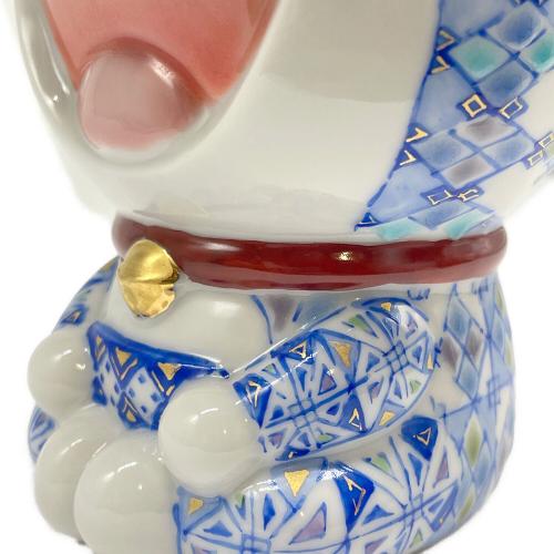 九谷焼 (クタニヤキ) オブジェ ドラえもん ホワイト×ブルー 伊勢丹限定品 ★