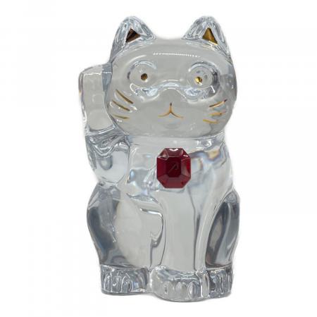 Baccarat (バカラ) 招き猫オブジェ まねき猫 レッドオクトゴン 箱付