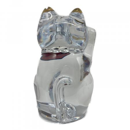 Baccarat (バカラ) 招き猫オブジェ まねき猫 レッドオクトゴン 箱付