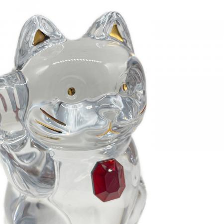 Baccarat (バカラ) 招き猫オブジェ まねき猫 レッドオクトゴン 箱付