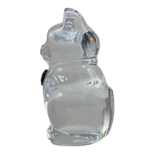 Baccarat (バカラ) 招き猫オブジェ まねき猫 レッドオクトゴン 箱付 ★