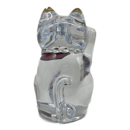 Baccarat (バカラ) 招き猫オブジェ まねき猫 レッドオクトゴン 箱付 ★
