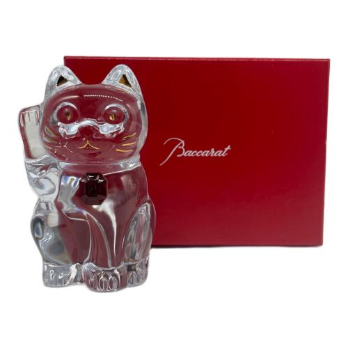 Baccarat (バカラ) 招き猫オブジェ まねき猫 レッドオクトゴン 箱付 ★