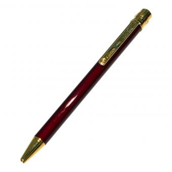 Cartier (カルティエ) サントス ドゥ カルティエ ツイスト式ボールペン @ ボルドー×ゴールド