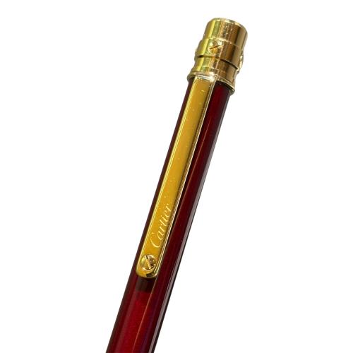 Cartier (カルティエ) サントス ドゥ カルティエ ツイスト式ボールペン @ ボルドー×ゴールド