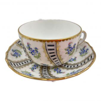 Herend (ヘレンド) コーヒーカップ&ソーサー @ ネイビー 忘れな草