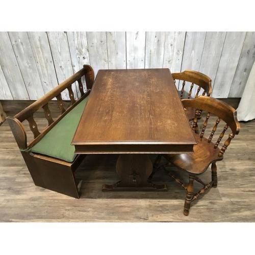 三越カントリーハウス ダイニング4点セット ブラウン -