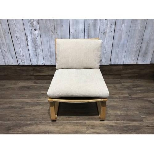 無印良品 1人掛けソファー ベージュ 1人掛け 布 / オーク材突板 リビングでもダイニングつかえるソファチェア