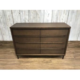 KEYUCA 4段ワイドチェスト ダークブラウン 4段 天然木 ビネン