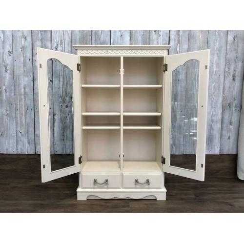 東海家具 キャビネット アイボリー 2枚扉