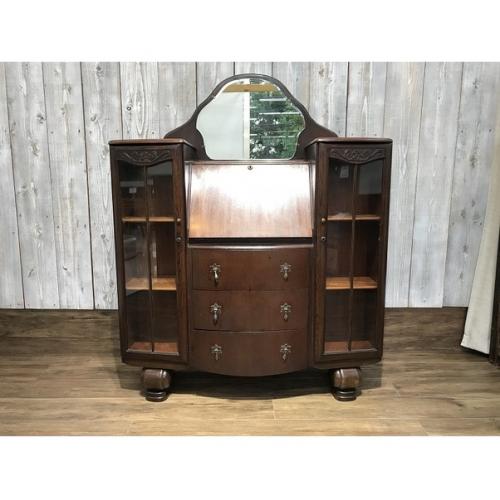 TAYBRO ライティングブックビューロー ブラウン オーク材 ブリティッシュアンティーク