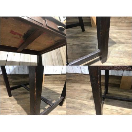 ライティングデスク ダークブラウン ヴィンテージ