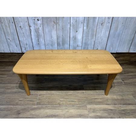 飛騨産業 センターテーブル ナチュラル ナラ無垢材 (税込) クレセント