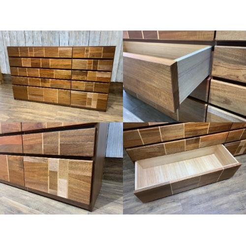 美品■府中家具■バーリオ　5段チェスト　モザイク柄　洋服ダンス　IDC大塚家具 美品□府中家具□バーリオ 5段チェスト モザイク柄 洋服ダンス IDC大塚