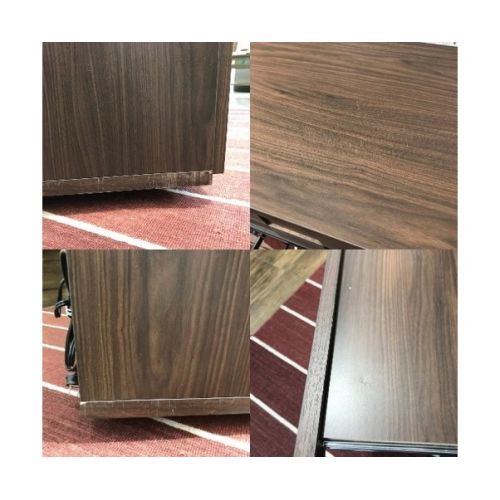 GART (ガルト) キッチンカウンター ダークブラウン レンジ台付