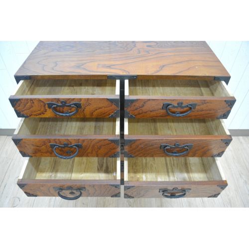 岩谷堂箪笥 (イワヤドウタンス) 和箪笥 鍵欠品 五三桐 5段8杯 タンス