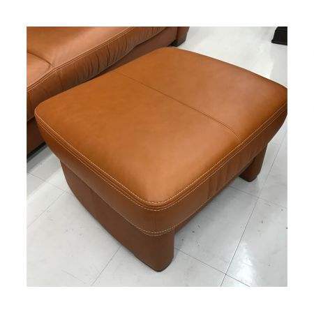 karimoku (カリモク) 3人掛けソファー ブラウン オットマン付 レザー