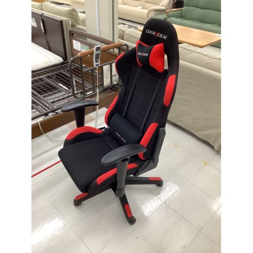 DXRACER (デラックスレーサー) ゲーミングチェア ブラック×レッド 布