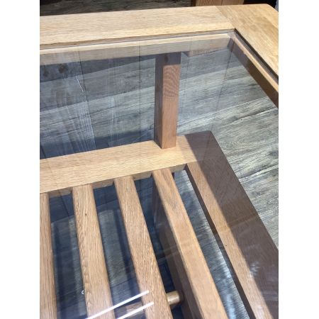 KARF (カーフ) ローテーブル ナチュラル オーク材/ガラス KANO（廃盤品）