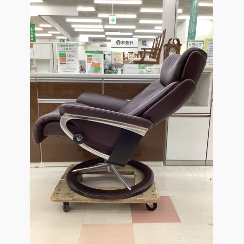 Ekornes (エコーネス) 1人掛けソファー ブラウン 1人掛け/オットマン付 木製 ストレスレスチェア・マジック シグネチャー