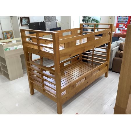 ジュニア用2段ベッド ナチュラル 木製　シングルサイズ