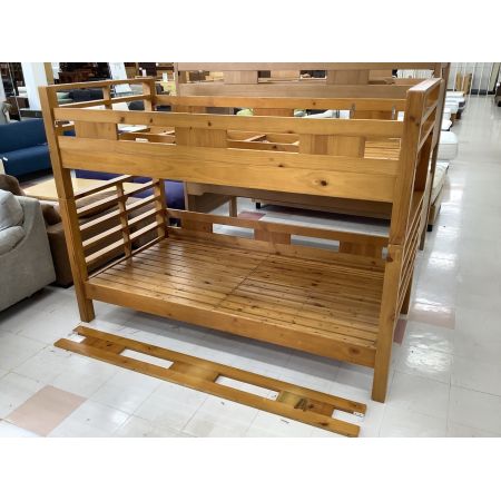ジュニア用2段ベッド ナチュラル 木製　シングルサイズ