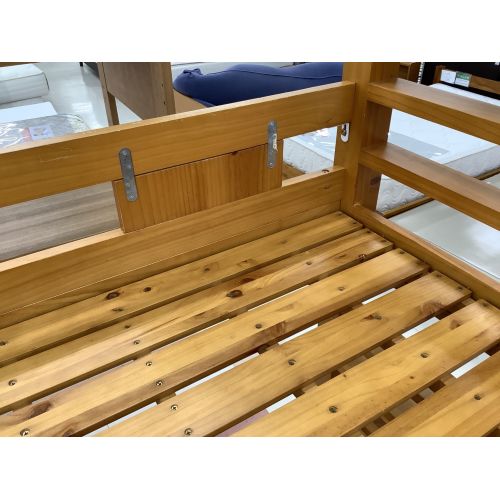 ジュニア用2段ベッド ナチュラル 木製　シングルサイズ