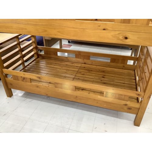 ジュニア用2段ベッド ナチュラル 木製　シングルサイズ