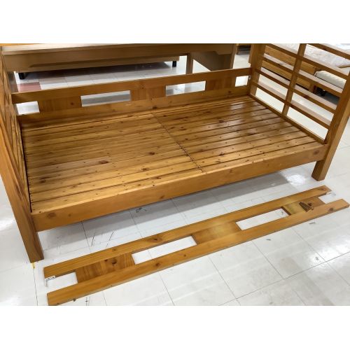 ジュニア用2段ベッド ナチュラル 木製　シングルサイズ