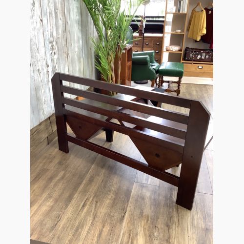 星野民芸 ベンチ ダークブラウン 収納付・ジャパンビンテージ 2人掛け 桜材