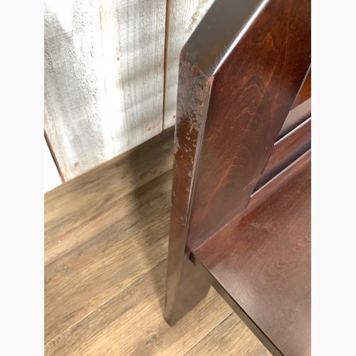 星野民芸 ベンチ ダークブラウン 収納付・ジャパンビンテージ 2人掛け 桜材