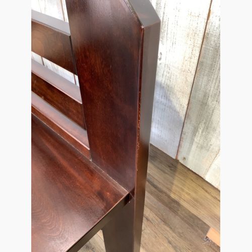 星野民芸 ベンチ ダークブラウン 収納付・ジャパンビンテージ 2人掛け 桜材