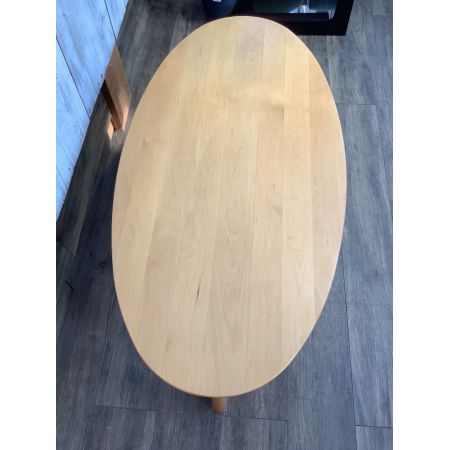柏木工 (カシワモッコウ) ローテーブル ナチュラル 楕円形 OB38 ビーチ材