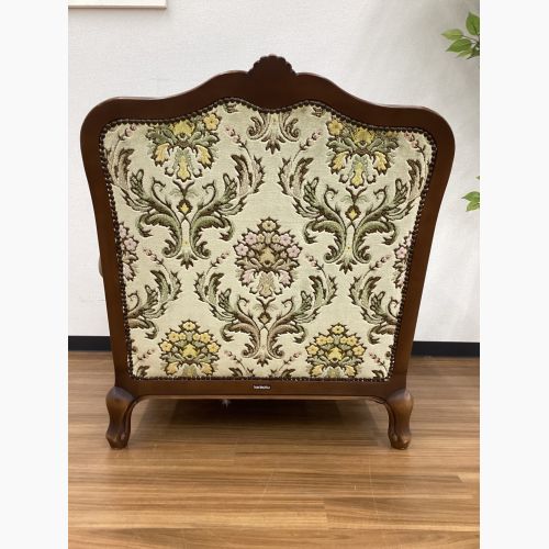 karimoku (カリモク) 1人掛けソファー ブラウン ロココ様式 レザー