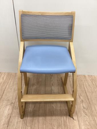 karimoku (カリモク) 学習椅子 ナチュラル×フローラルブルー XT2401KS ブナ材×合皮