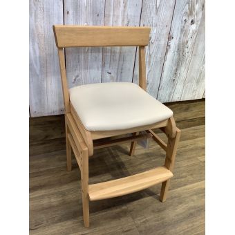 karimoku (カリモク) デスクチェア ナチュラル×アイボリー  XT0611 オーク材×合皮