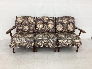 飛騨産業 (ヒダサンギョウ) 3人掛けソファー ブラウン セパレート式