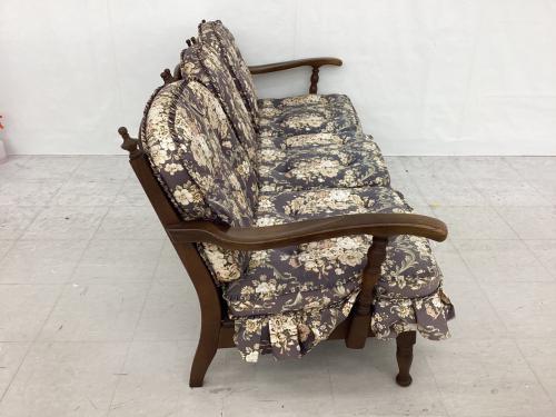 飛騨産業 (ヒダサンギョウ) 3人掛けソファー ブラウン セパレート式