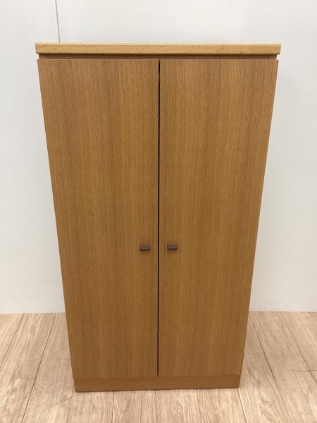 ワードローブ ミラー付 スライド式 ブラウン【トレファク堺福田店】