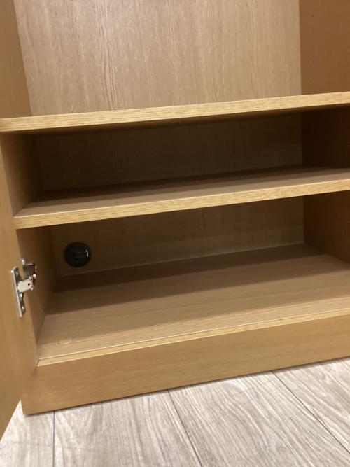 ワードローブ ブラウン 2枚扉 ロータイプ 木製