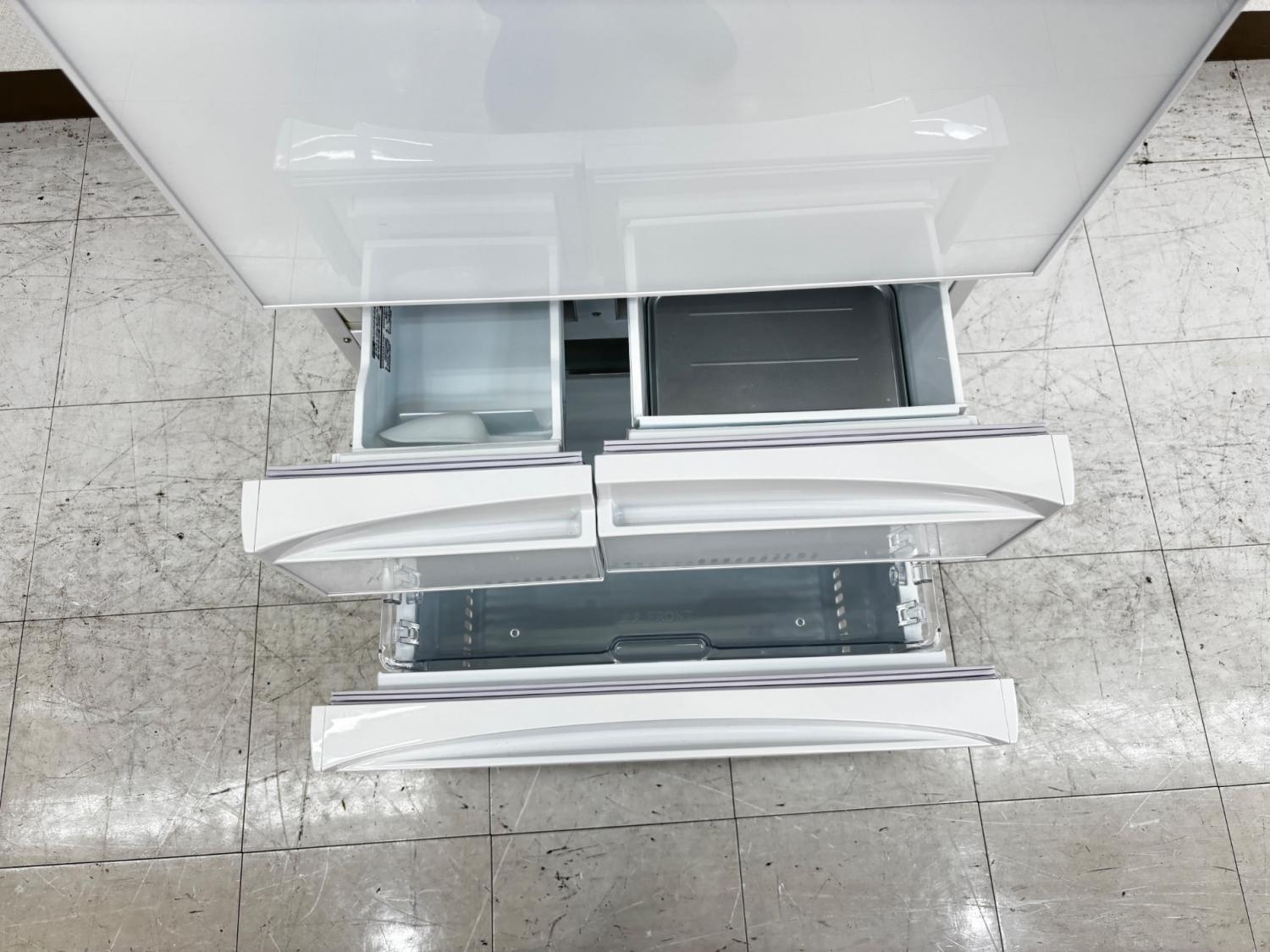 【美品】2022年製ノンフロン冷蔵庫　東芝411L GR-U41GXH (EW) TOSHIBA (トウシバ) 5ドア冷蔵庫 GR-U41GXH 2022年製 411L