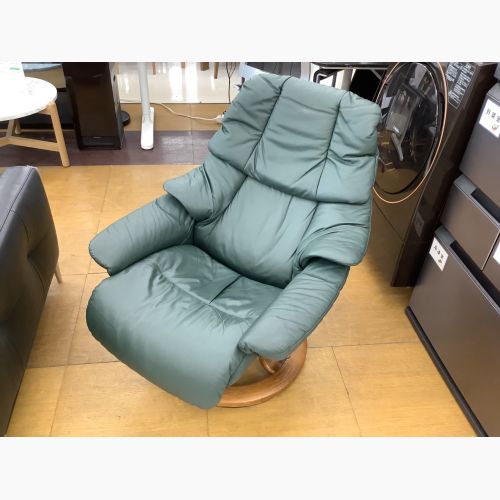 Ekornes (エコーネス) 1人掛けソファー グリーン 1人掛け 総革 ストレスレス レノ クラシック S 幅73㎝